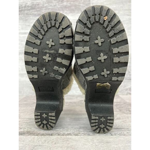 Unionbay Christy Womens Size 8M Gray Knit Faux Fur Lined Heeled Clogs - Picture 8 of 8